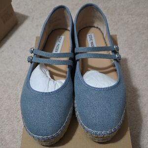 EUC Steve Madden Brinn Denim Blue Espadrille Flats